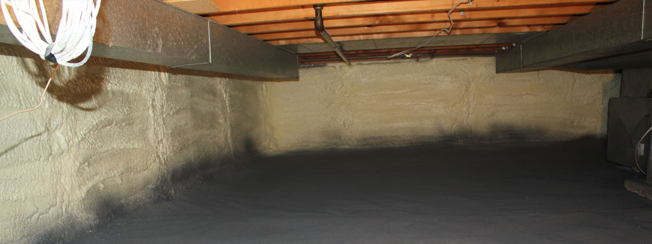 Flint spray foam insulation for crawl spaces